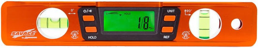 Savage Digital Magnetic Aluminum Billet Torpedo Level, 9"