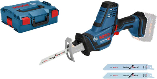 Bosch Professional 18V GSALI Reciprocating Saw (Bare Unit, Case & 2x Blades)