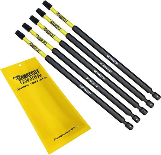 5 x Sabrecut SQ2 Magnetic ImpactDriver Bits (152mm)