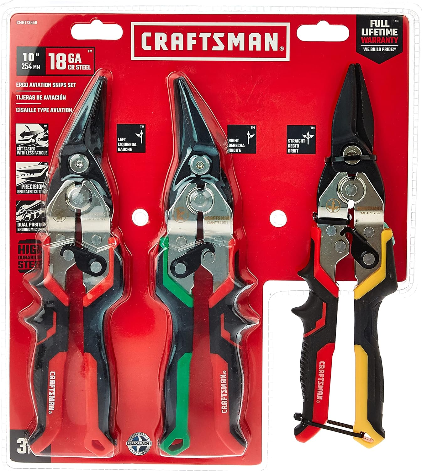 CRAFTSMAN Tin Snips Set (3 Pieces)