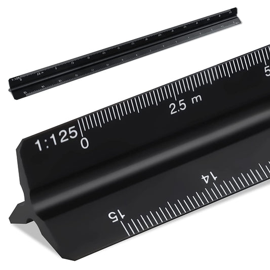 30cm Scale Ruler (Black, Blue, Copper or Silver)